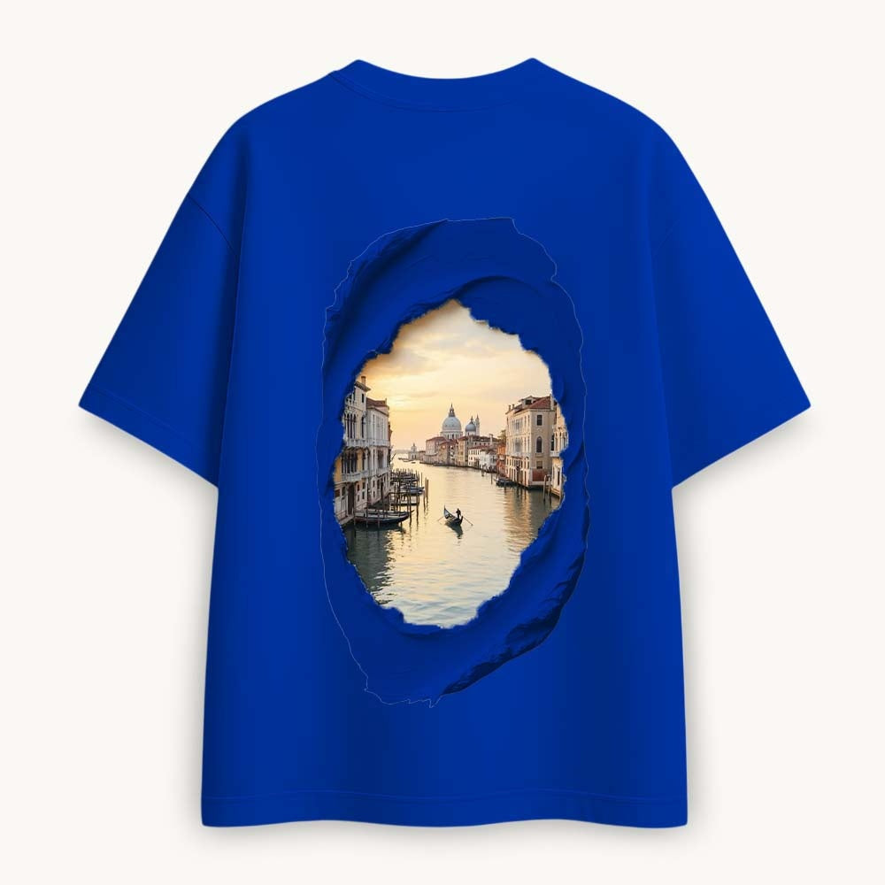 CutPaste Printed Round Neck Oversize Pre-customized Tshirt for Men