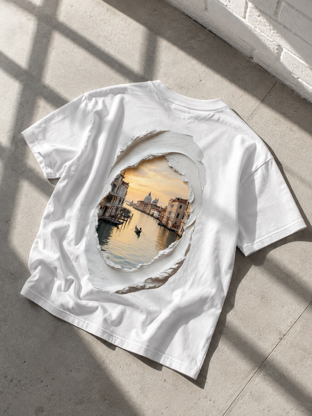CutPaste Printed Round Neck Oversize Pre-customized Tshirt for Men
