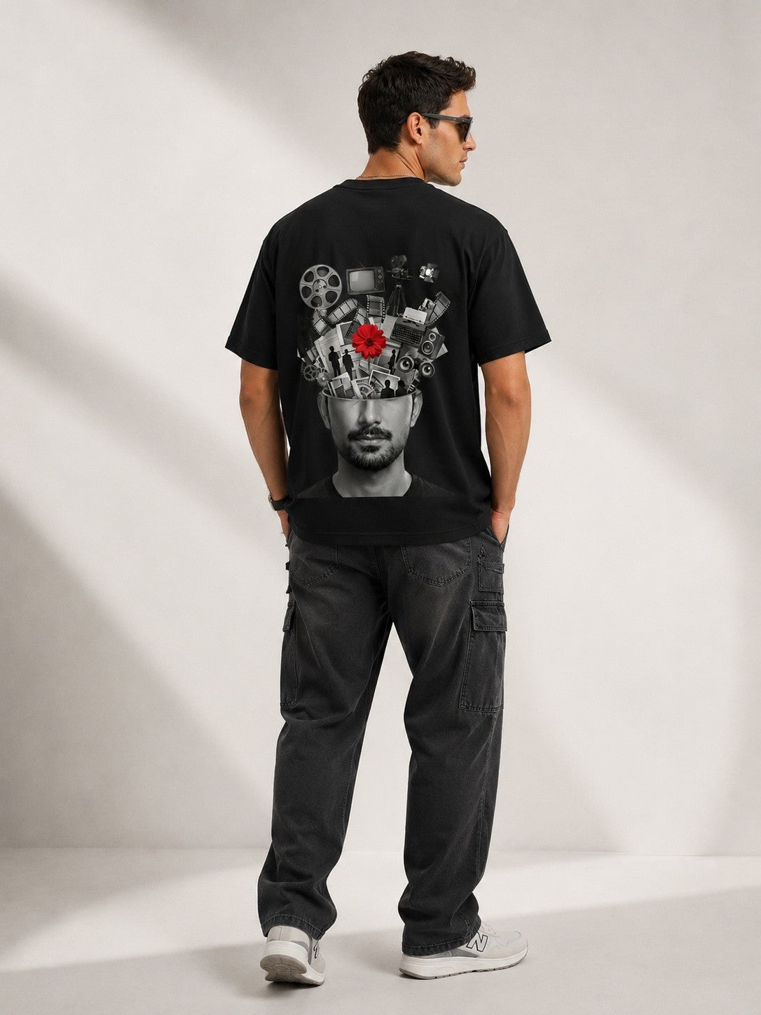 Influencer brain Printed Round Neck Oversize Pre-customized Tshirt for Men
