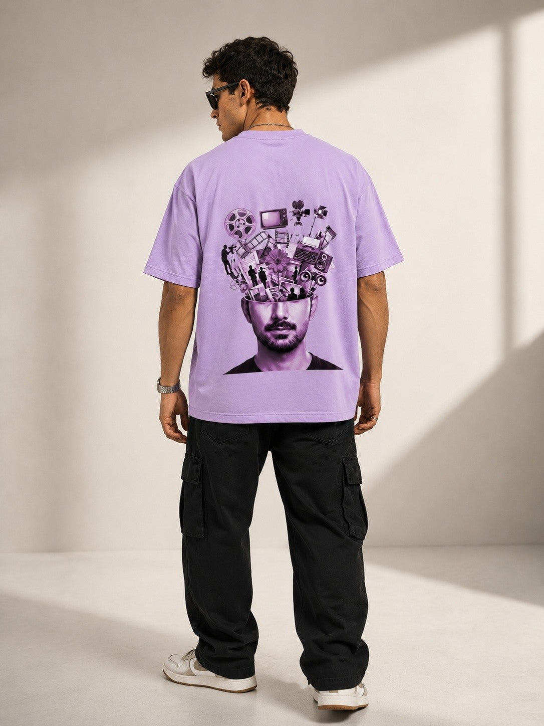 Influencer brain Printed Round Neck Oversize Pre-customized Tshirt for Men