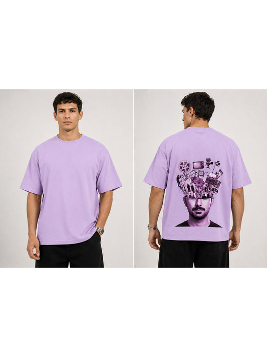 Mixmedia 07 Printed Round Neck Oversized Pre customized Tshirt for Men