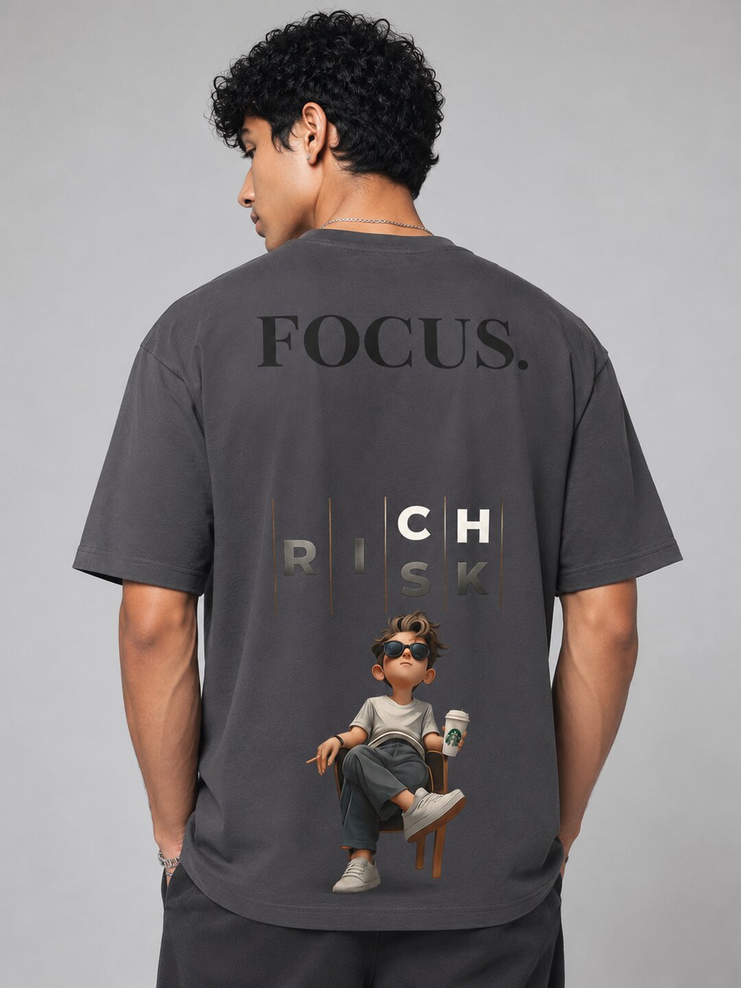 Mixmedia 09 Printed Round Neck Oversized Pre customized Tshirt for Men
