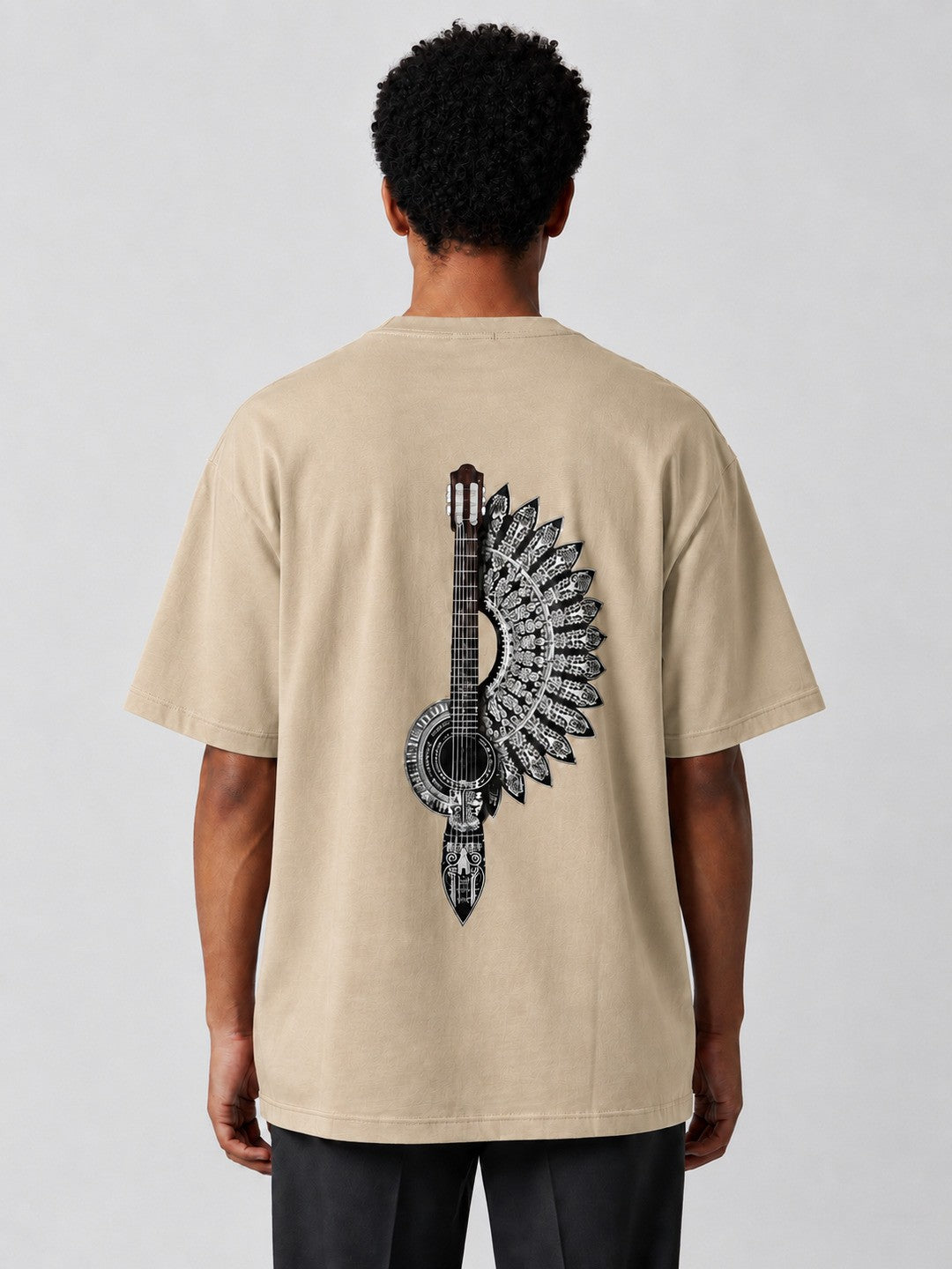 Mixed Frame Printed Round Neck Oversize Pre-customized Tshirt for Men