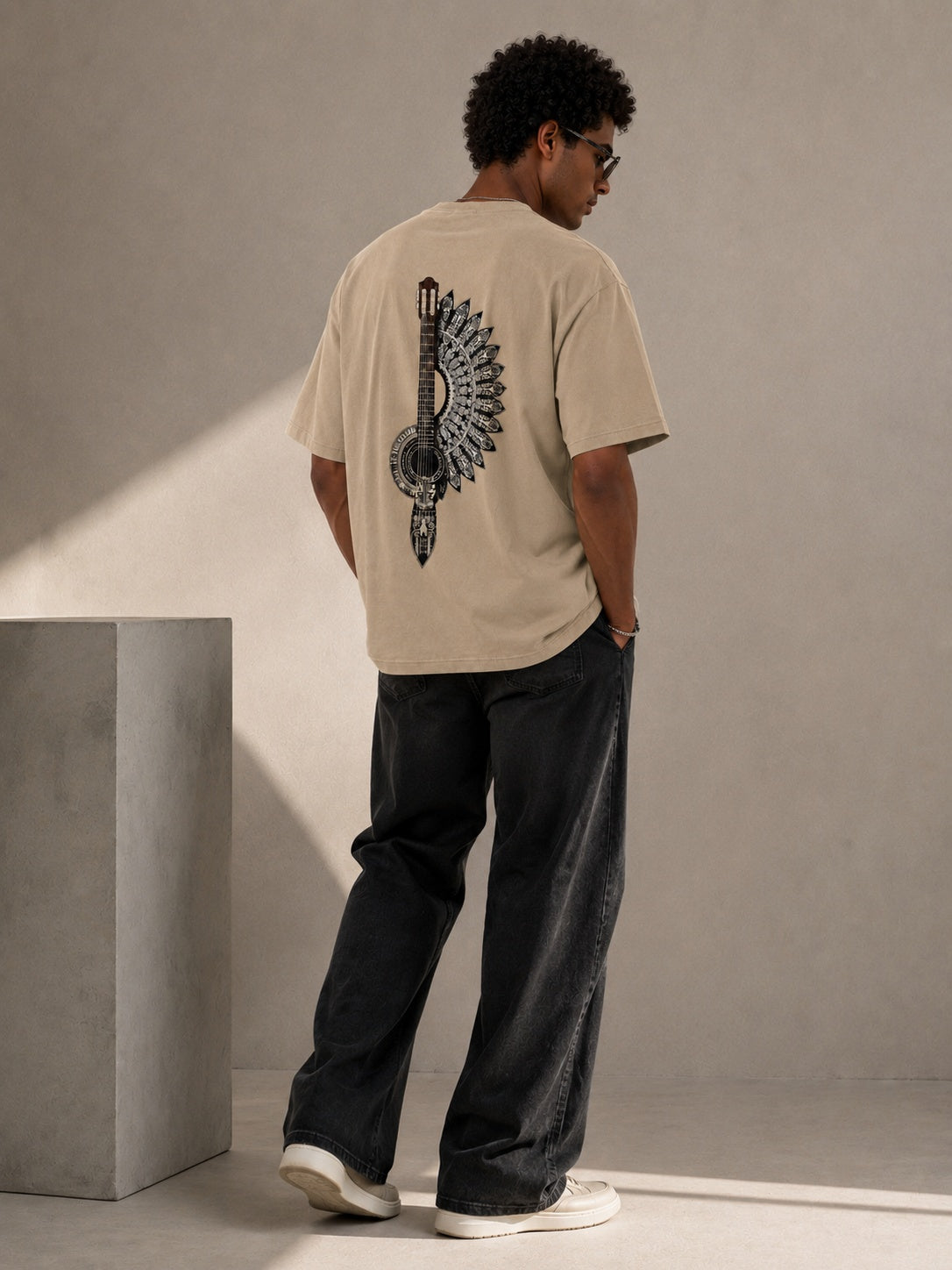 Mixed Frame Printed Round Neck Oversize Pre-customized Tshirt for Men