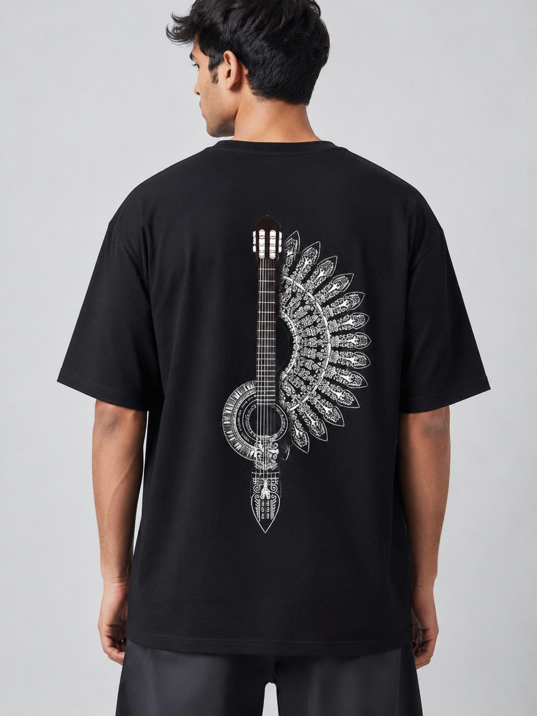 Mixed Frame Printed Round Neck Oversize Pre-customized Tshirt for Men