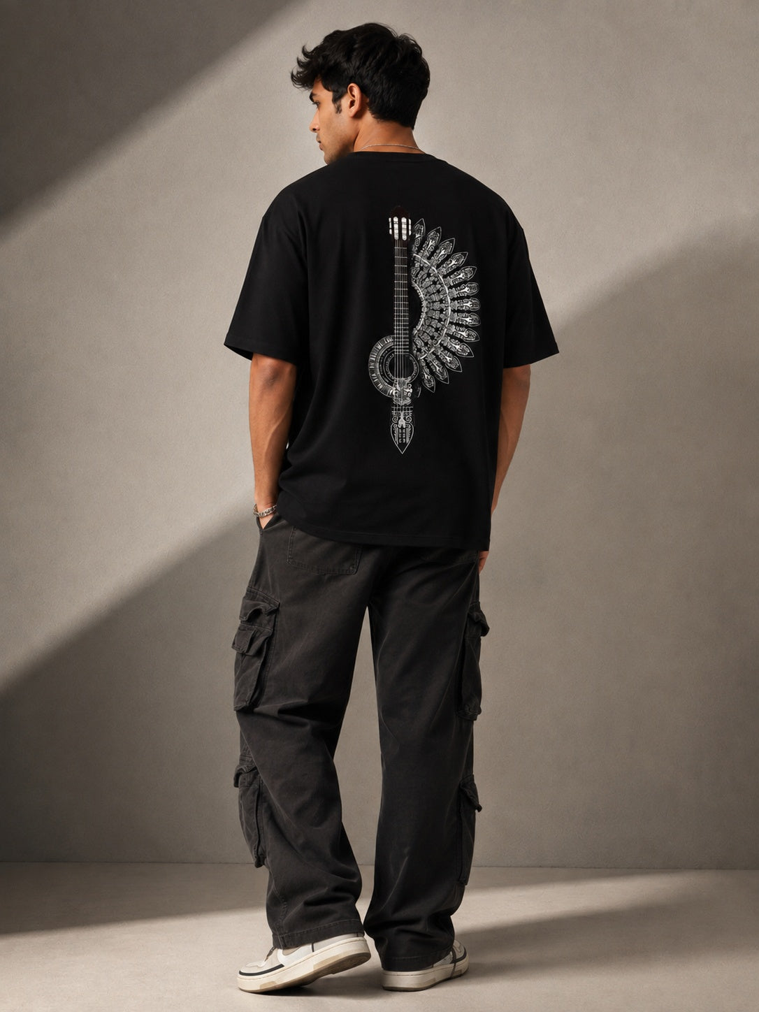 Mixed Frame Printed Round Neck Oversize Pre-customized Tshirt for Men