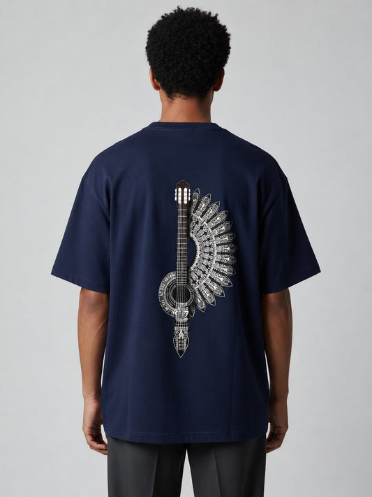 Mixed Frame Printed Round Neck Oversize Pre-customized Tshirt for Men