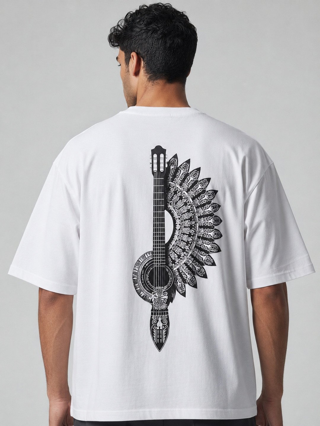 Mixed Frame Printed Round Neck Oversize Pre-customized Tshirt for Men