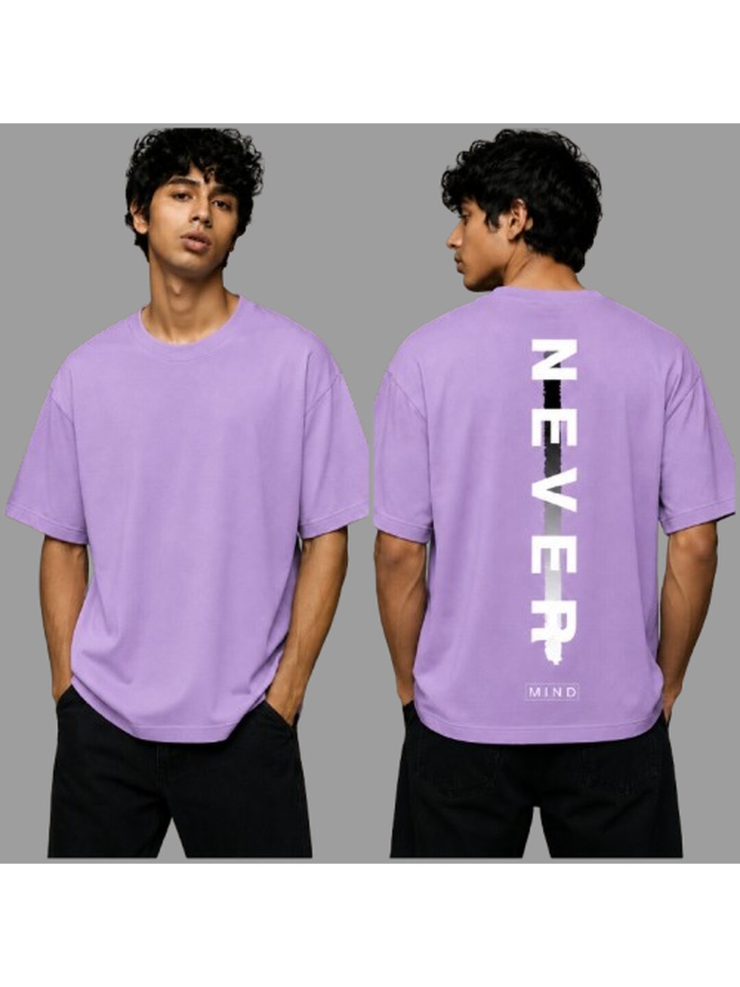 Trendy 02 Printed Round Neck Oversized Pre customized Tshirt for Men