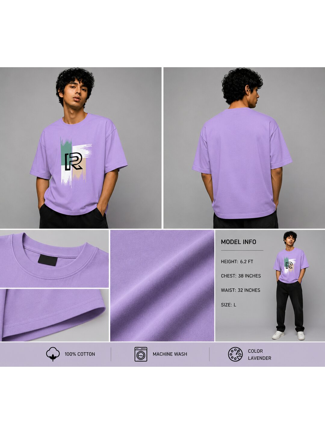 Trendy 09 Printed Round Neck Oversized Pre customized Tshirt for Men