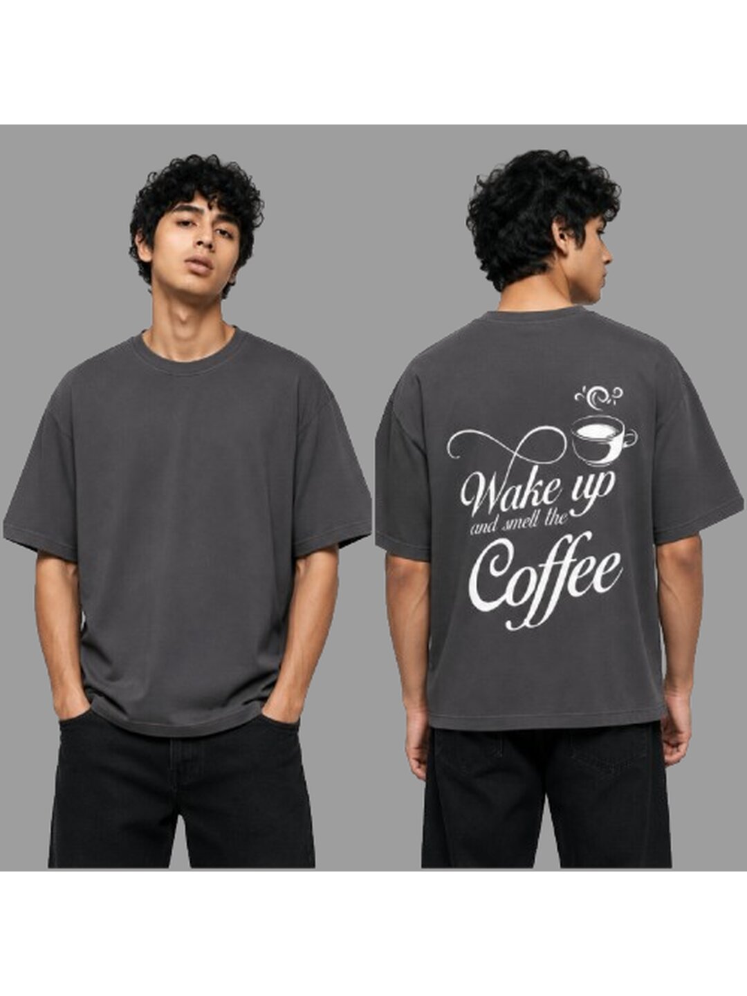 Word Idioms 02 Printed Round Neck Oversized Pre customized Tshirt for Men