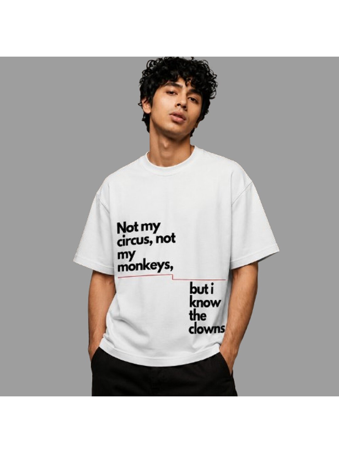 Word Idioms 03 Printed Round Neck Oversized Pre customized Tshirt for Men