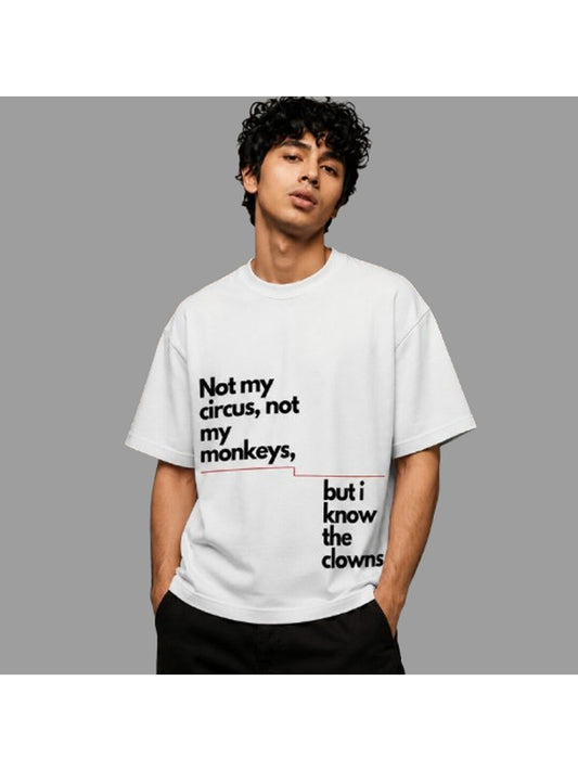 Word Idioms 03 Printed Round Neck Oversized Pre customized Tshirt for Men