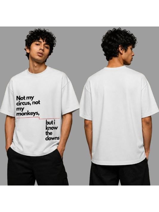Word Idioms 03 Printed Round Neck Oversized Pre customized Tshirt for Men