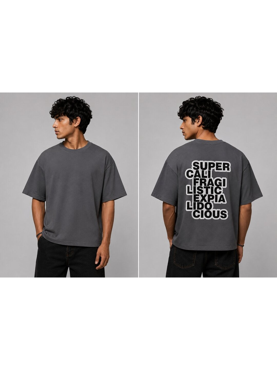 Guiness Word Printed Round Neck Oversize Pre-customized Tshirt for Men
