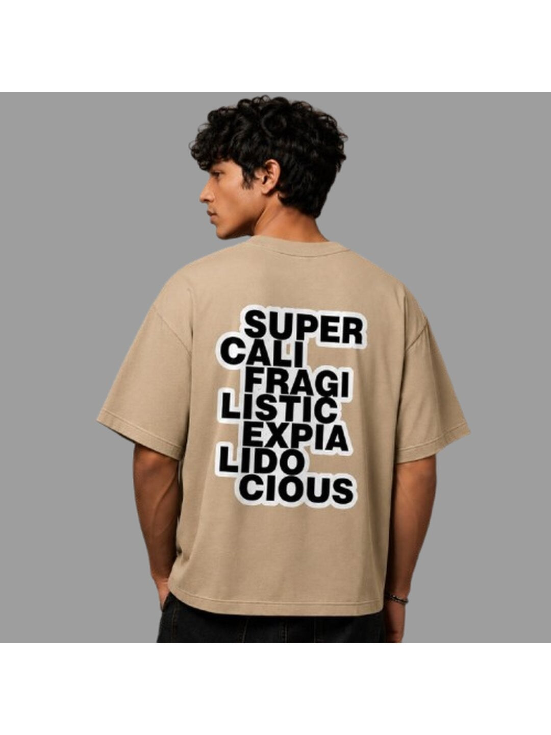 Guiness Word Printed Round Neck Oversize Pre-customized Tshirt for Men