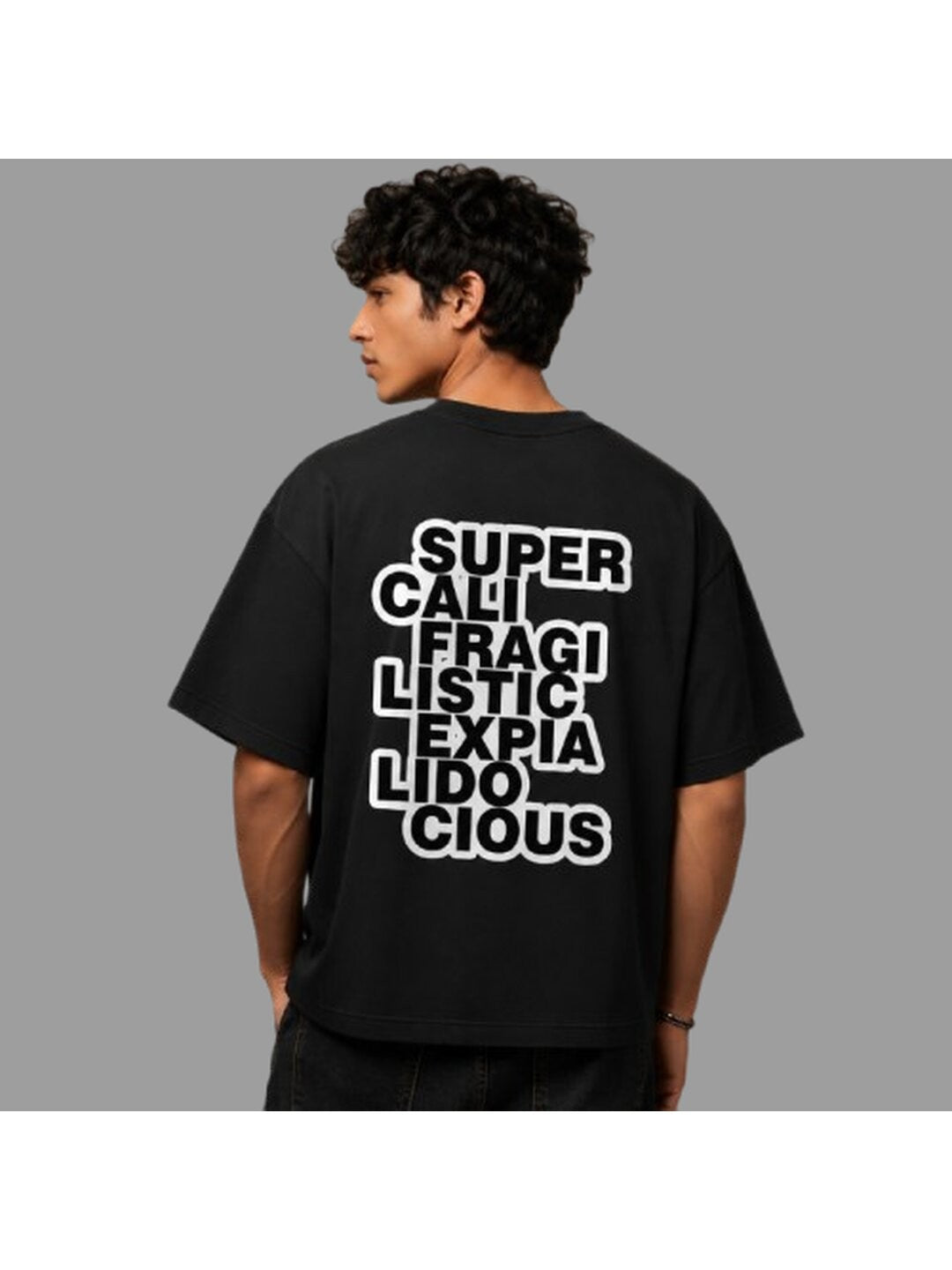 Guiness Word Printed Round Neck Oversize Pre-customized Tshirt for Men
