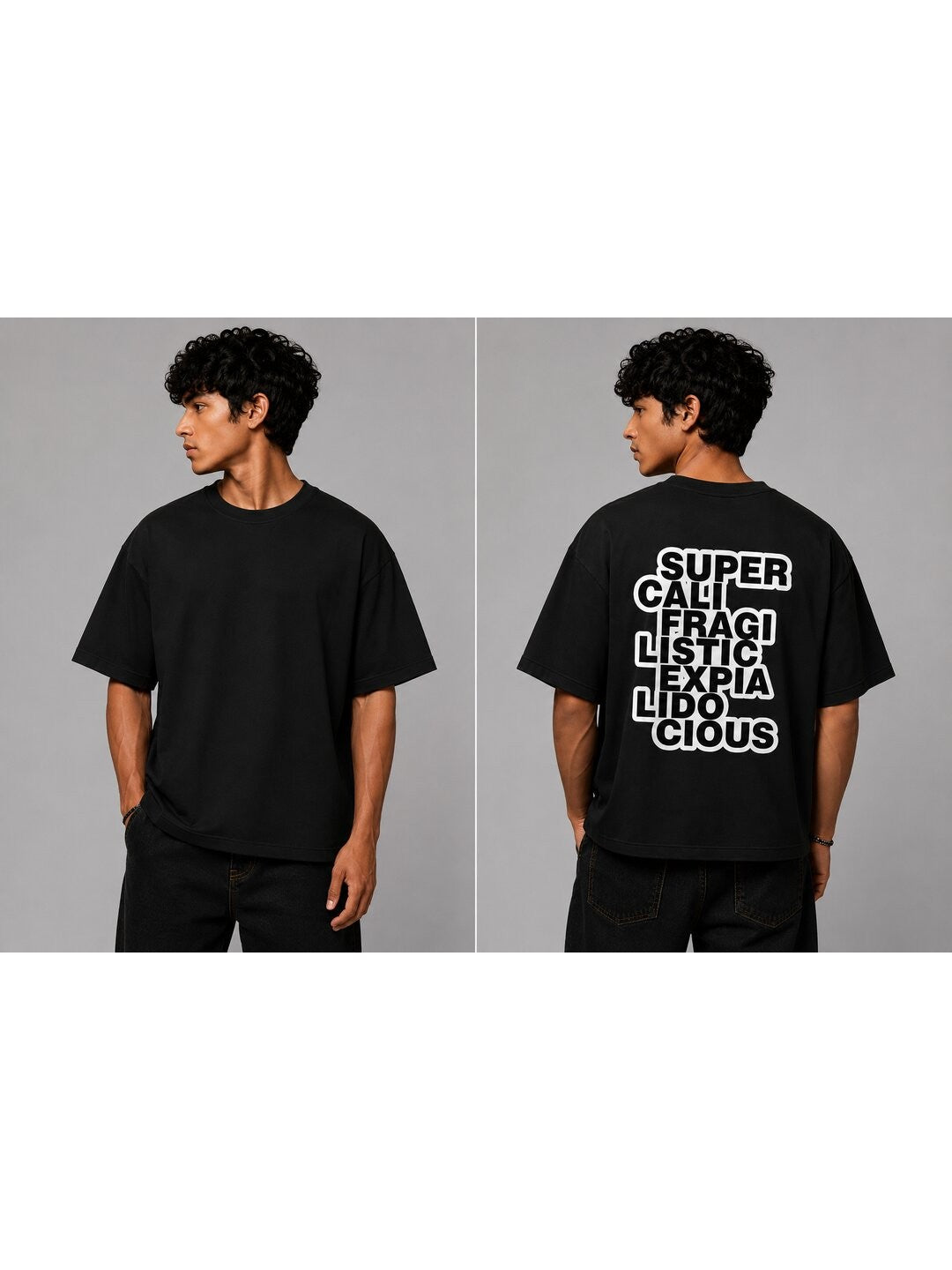 Guiness Word Printed Round Neck Oversize Pre-customized Tshirt for Men