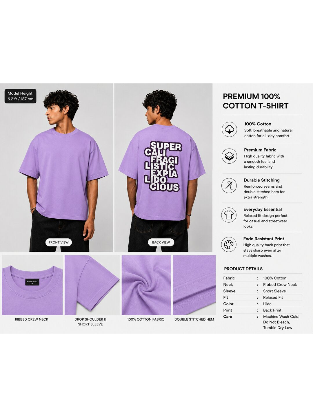 Word Idioms 04 Printed Round Neck Oversized Pre customized Tshirt for Men