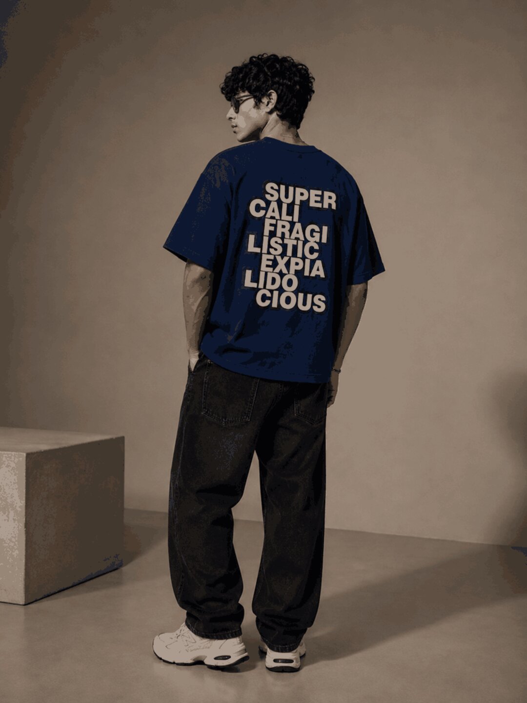 Guiness Word Printed Round Neck Oversize Pre-customized Tshirt for Men