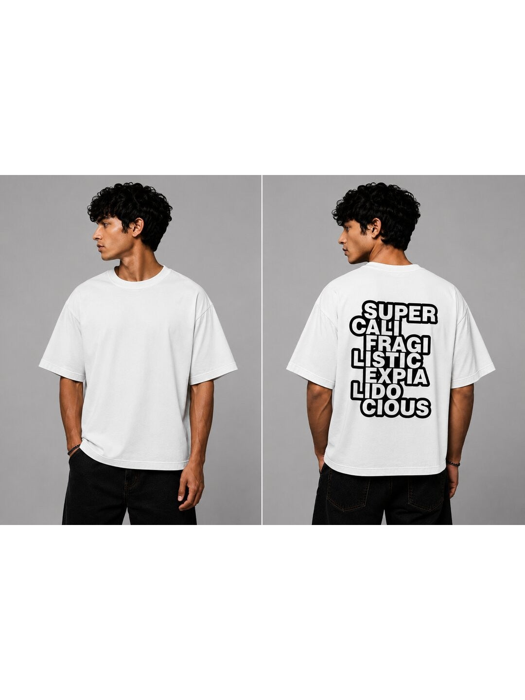 Guiness Word Printed Round Neck Oversize Pre-customized Tshirt for Men