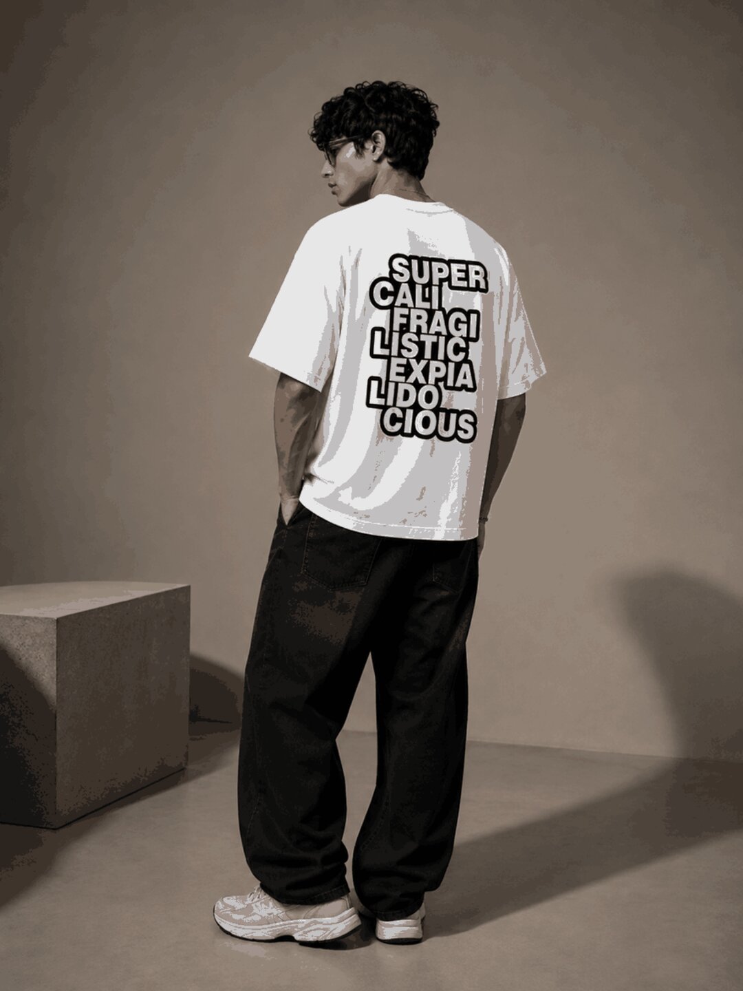 Guiness Word Printed Round Neck Oversize Pre-customized Tshirt for Men