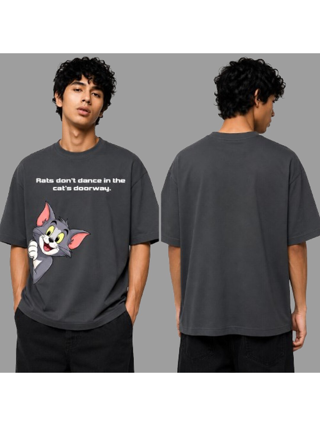 Word Idioms 06 Printed Round Neck Oversized Pre customized Tshirt for Men