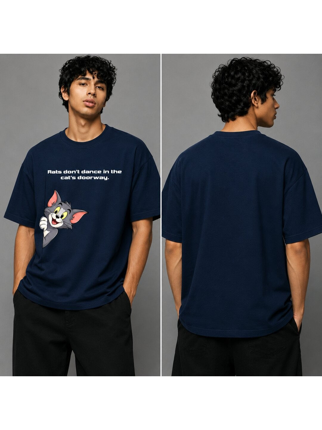 African proverb Printed Round Neck Oversize Pre-customized Tshirt for Men