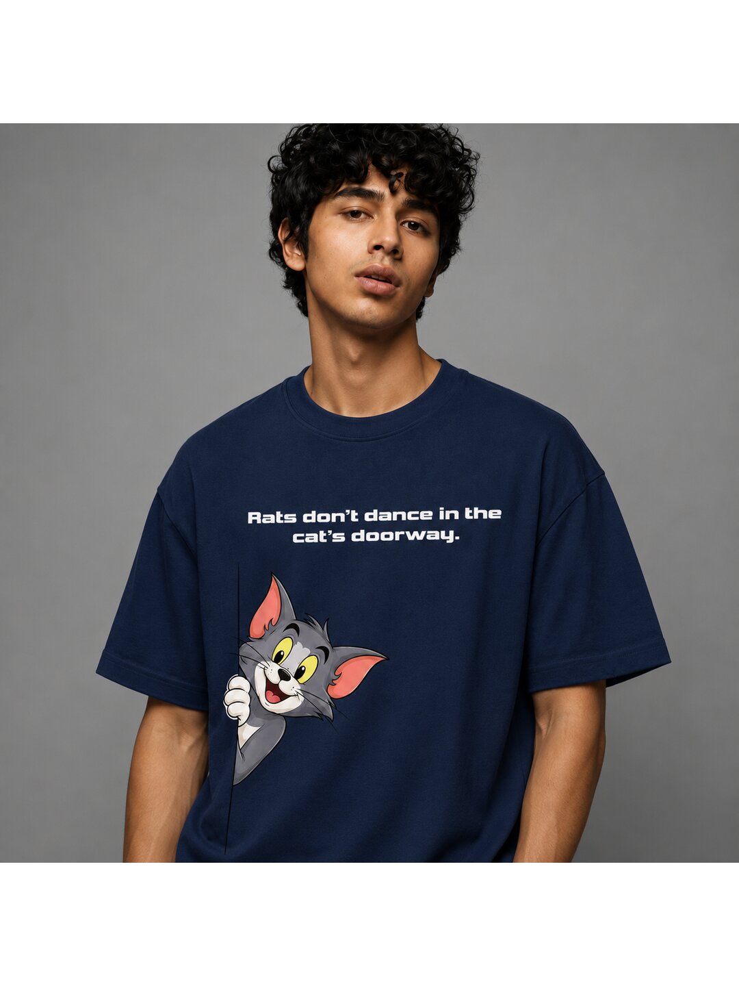 Word Idioms 06 Printed Round Neck Oversized Pre customized Tshirt for Men