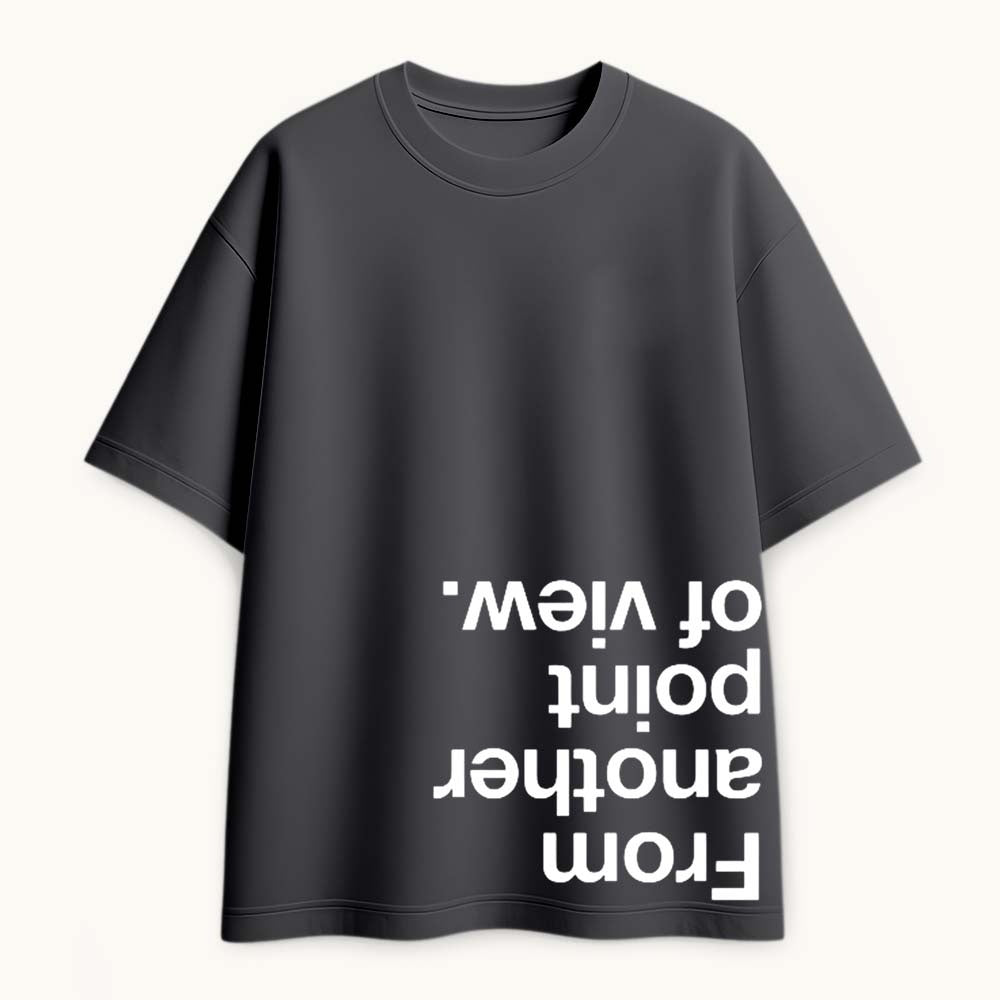 Point of View Printed Round Neck Oversize Pre-customized Tshirt for Men