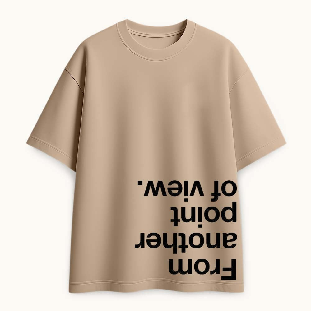 Point of View Printed Round Neck Oversize Pre-customized Tshirt for Men