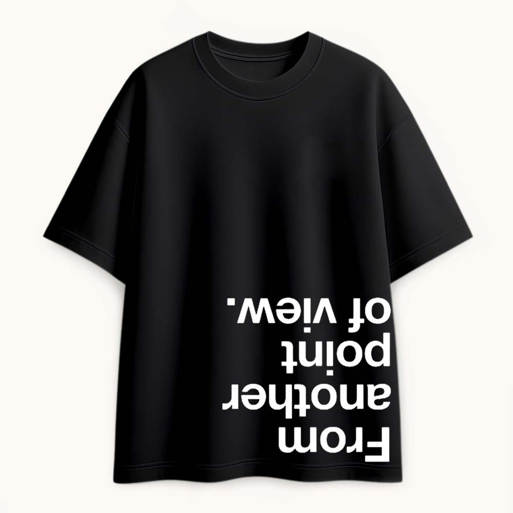 Point of View Printed Round Neck Oversize Pre-customized Tshirt for Men