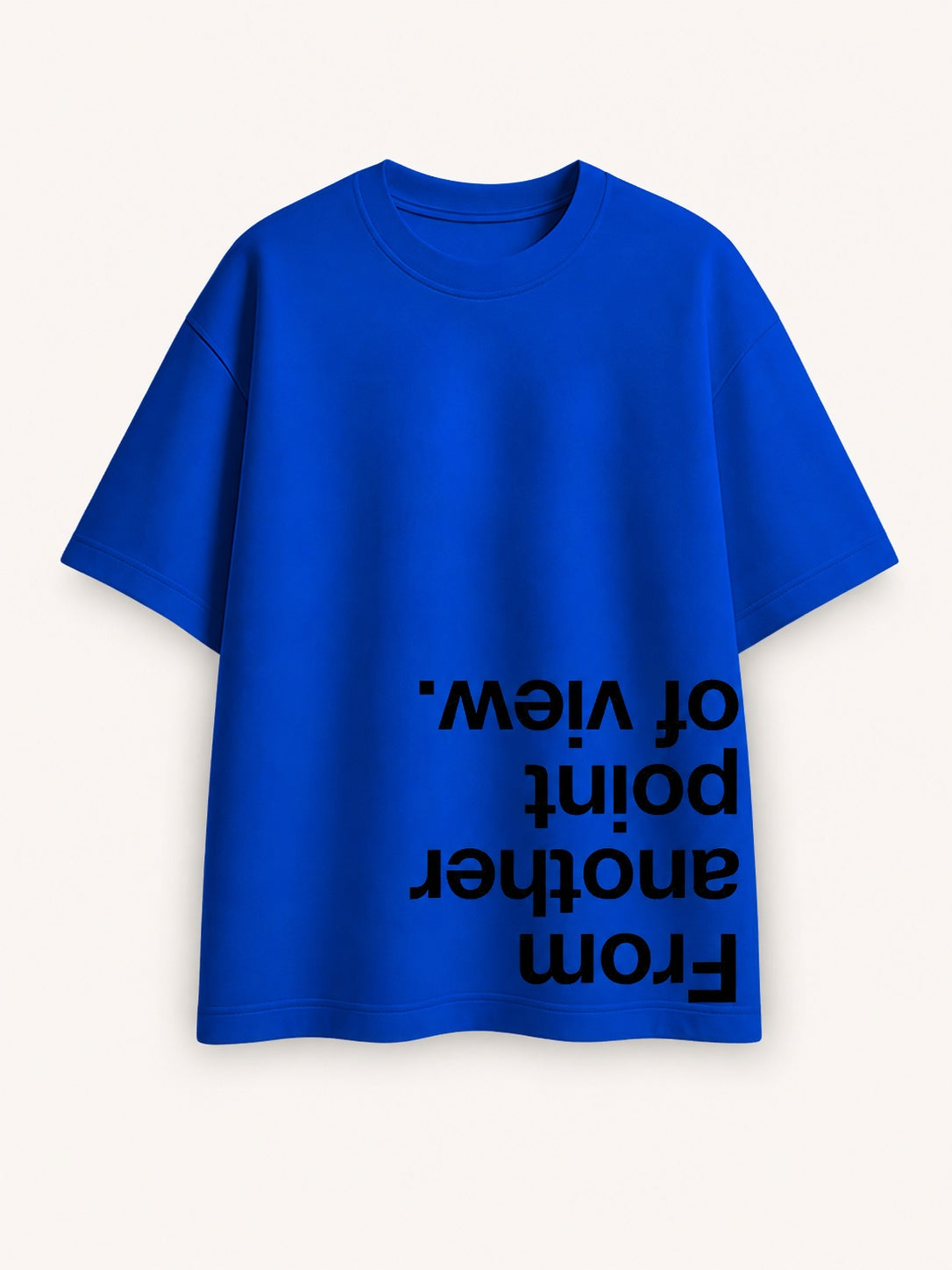 Point of View Printed Round Neck Oversize Pre-customized Tshirt for Men