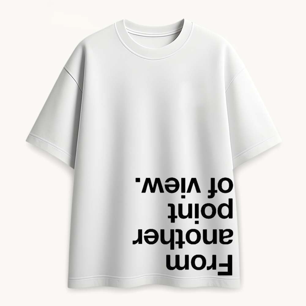Point of View Printed Round Neck Oversize Pre-customized Tshirt for Men