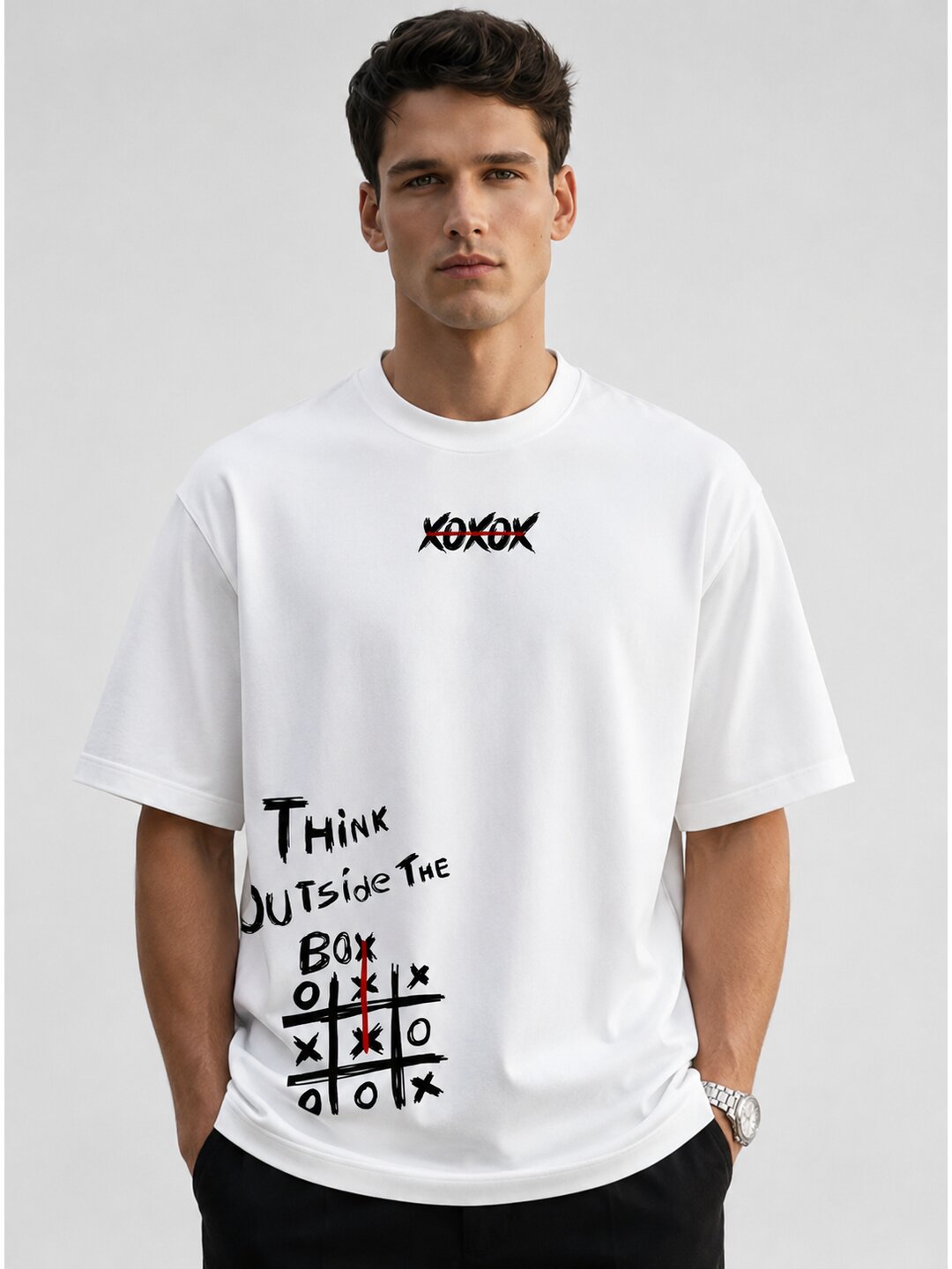 Word Idioms 09 Printed Round Neck Oversized Pre customized Tshirt for Men