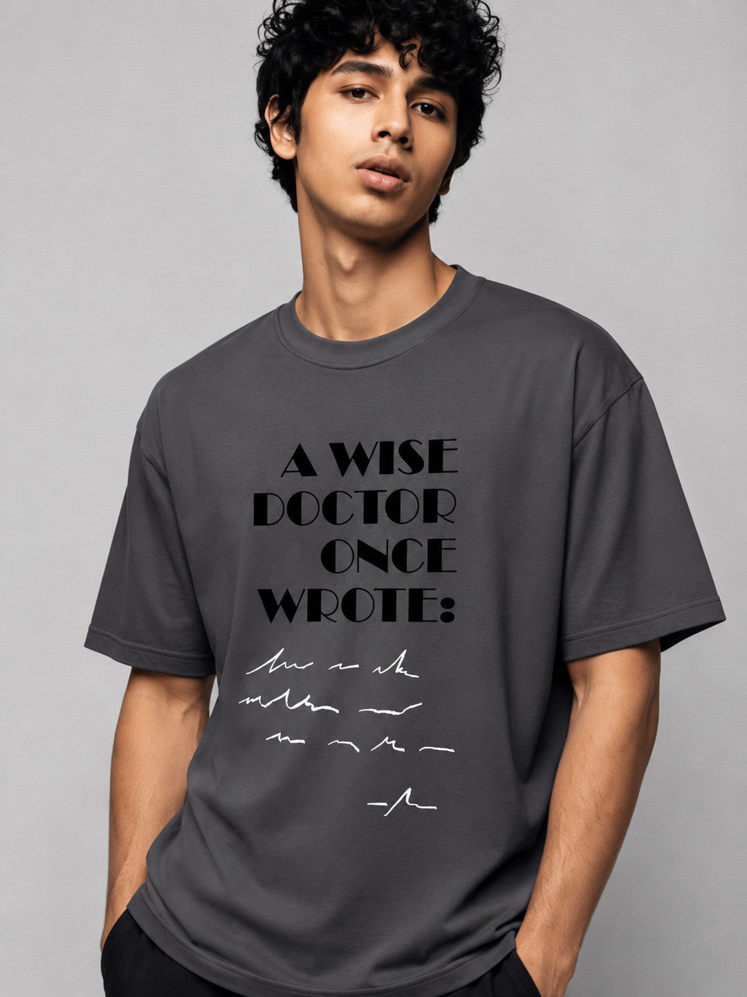 Prescription Printed Round Neck Oversize Pre-customized Tshirt for Men
