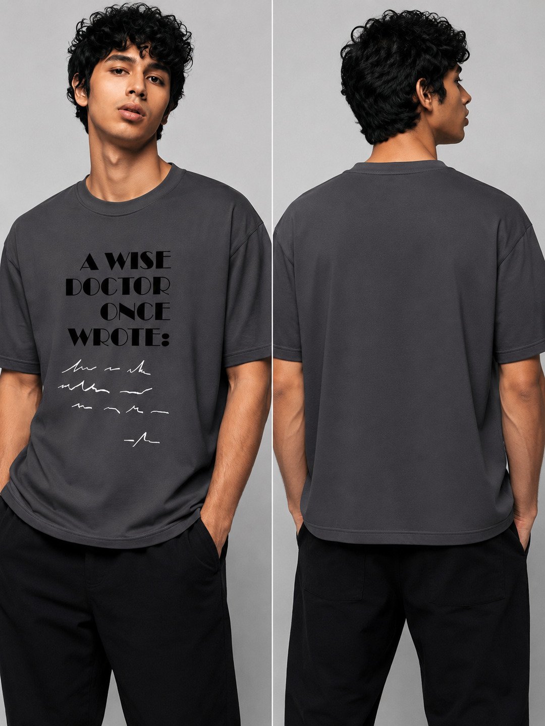 Prescription Printed Round Neck Oversize Pre-customized Tshirt for Men