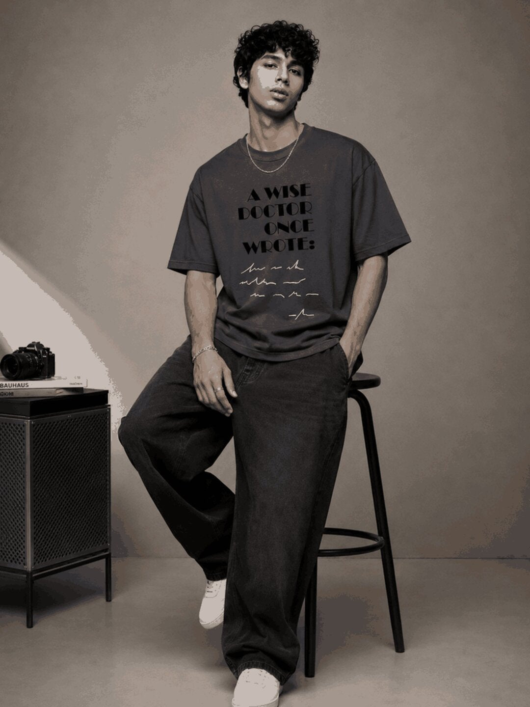 Prescription Printed Round Neck Oversize Pre-customized Tshirt for Men
