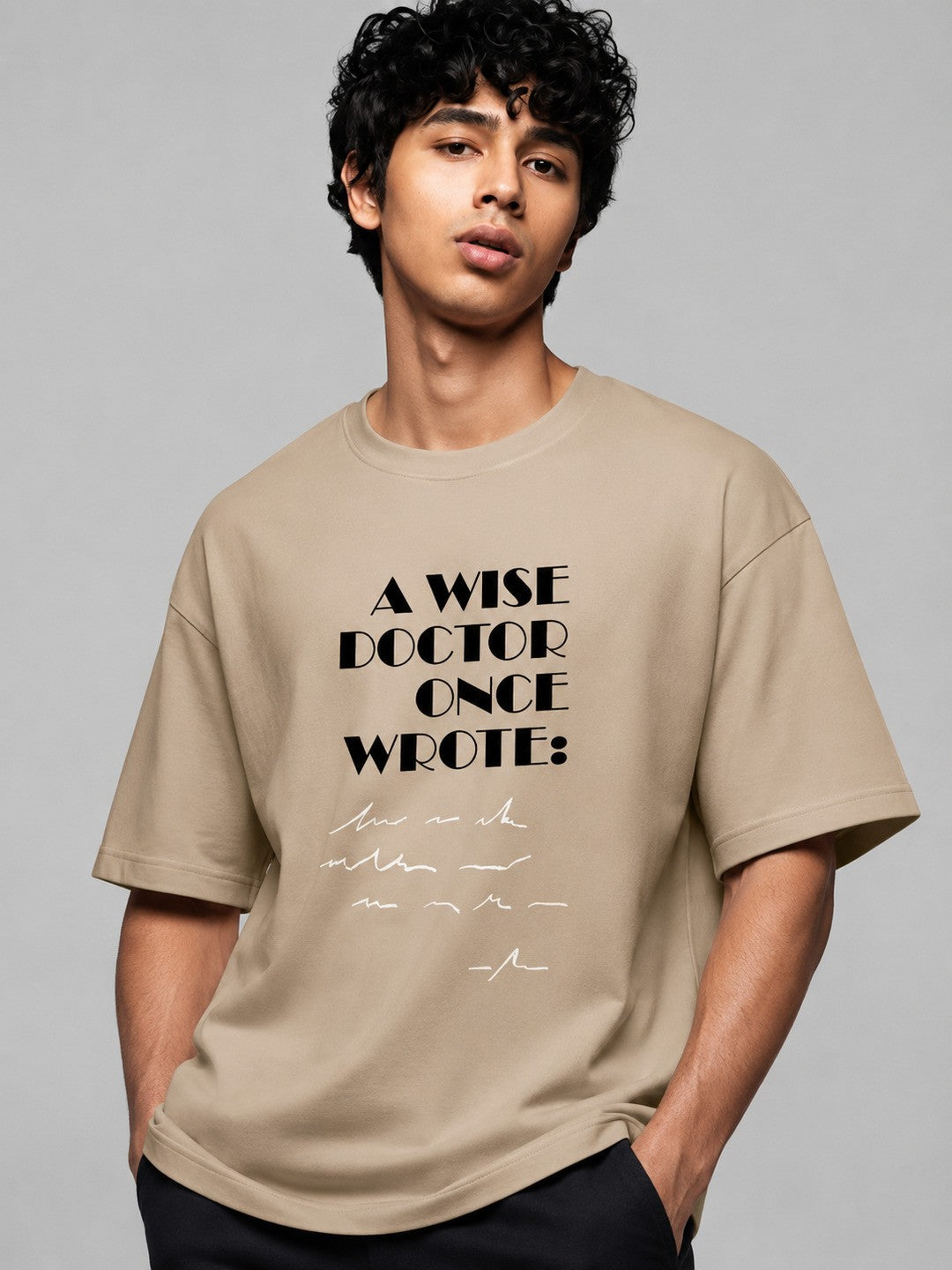 Prescription Printed Round Neck Oversize Pre-customized Tshirt for Men