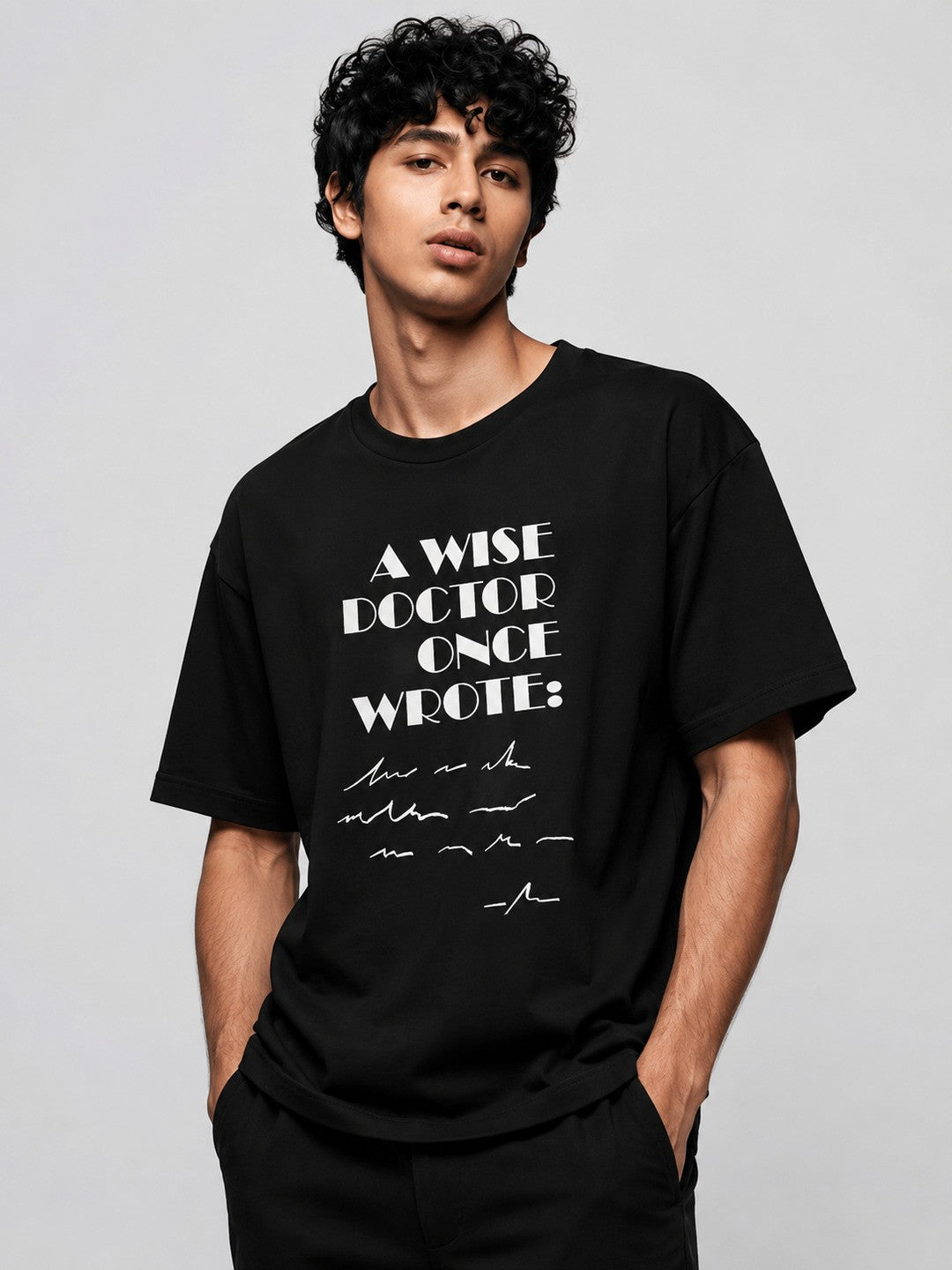 Prescription Printed Round Neck Oversize Pre-customized Tshirt for Men
