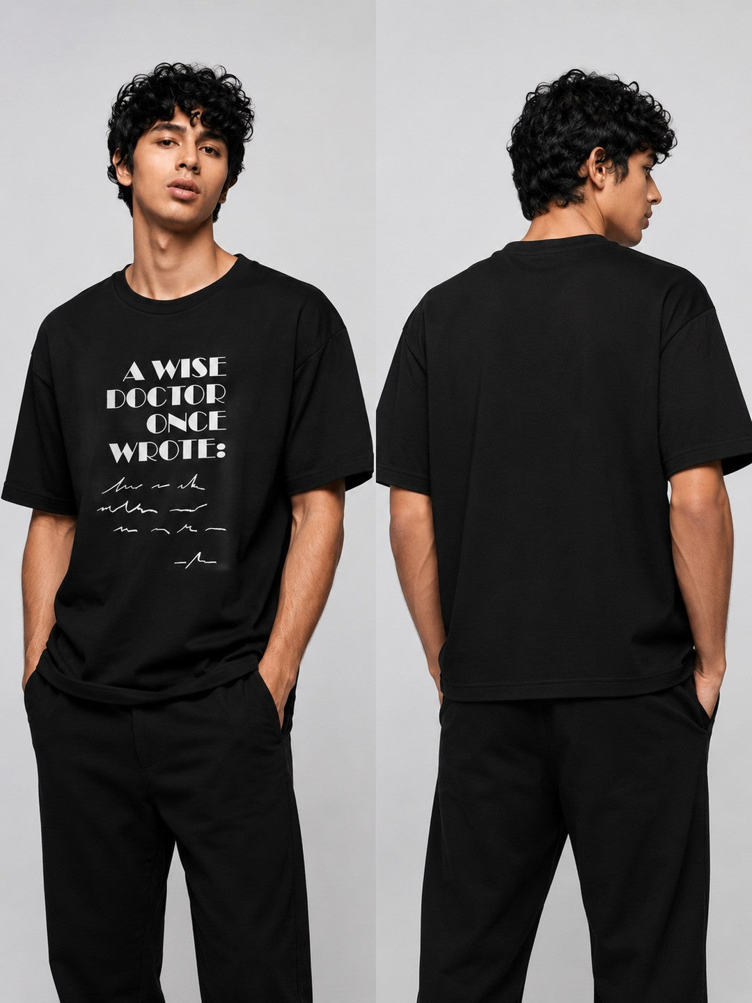 Prescription Printed Round Neck Oversize Pre-customized Tshirt for Men