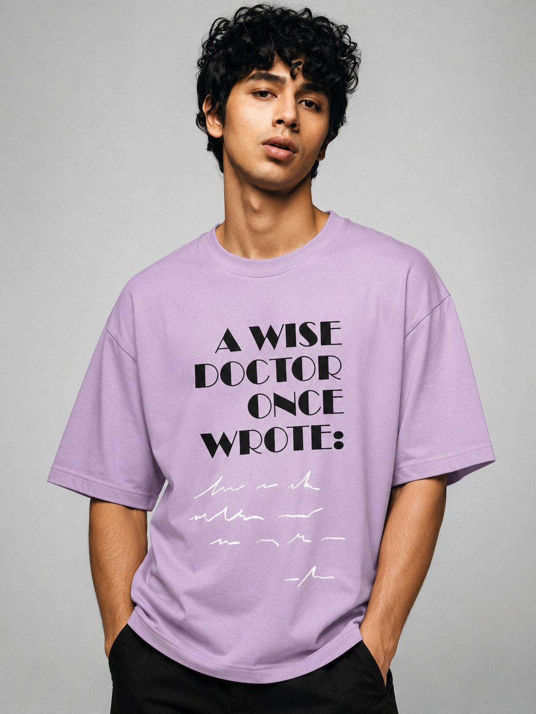 Prescription Printed Round Neck Oversize Pre-customized Tshirt for Men