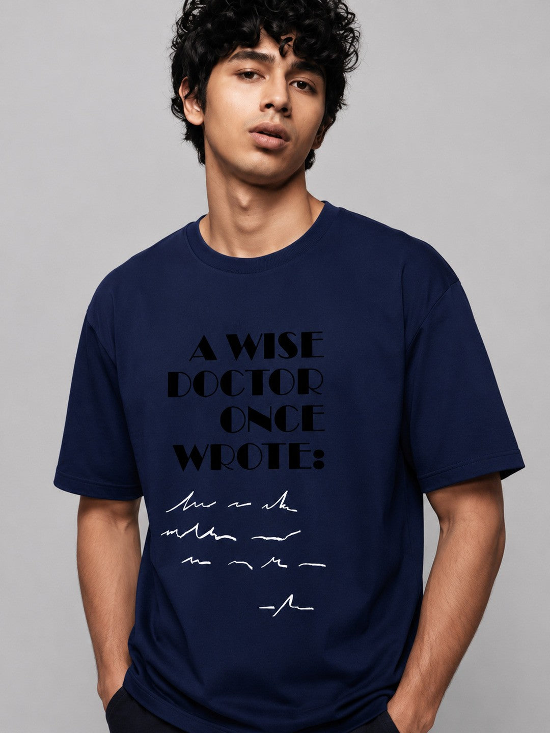 Prescription Printed Round Neck Oversize Pre-customized Tshirt for Men