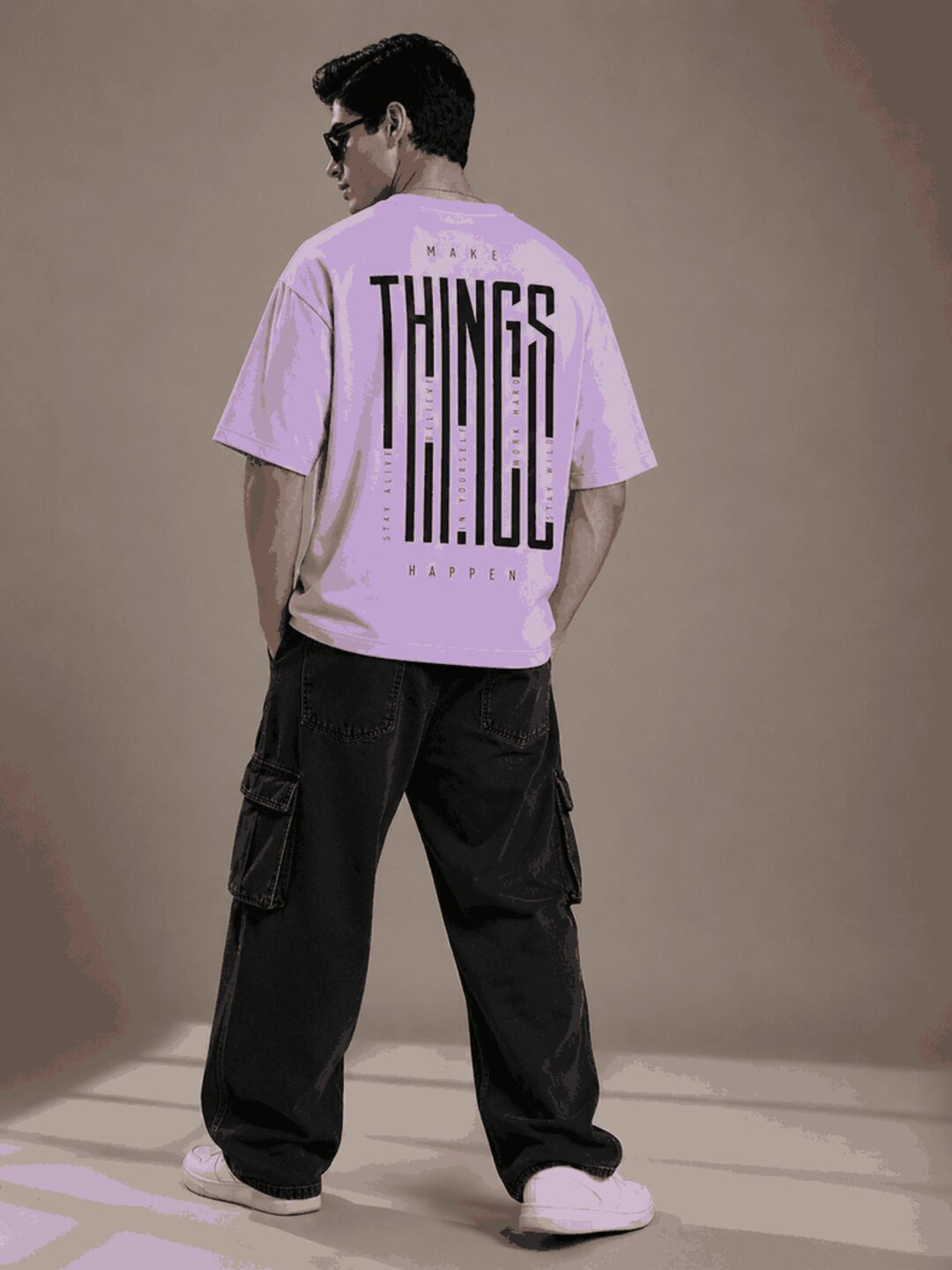 Things Printed Round Neck Oversize Pre-customized Tshirt for Men