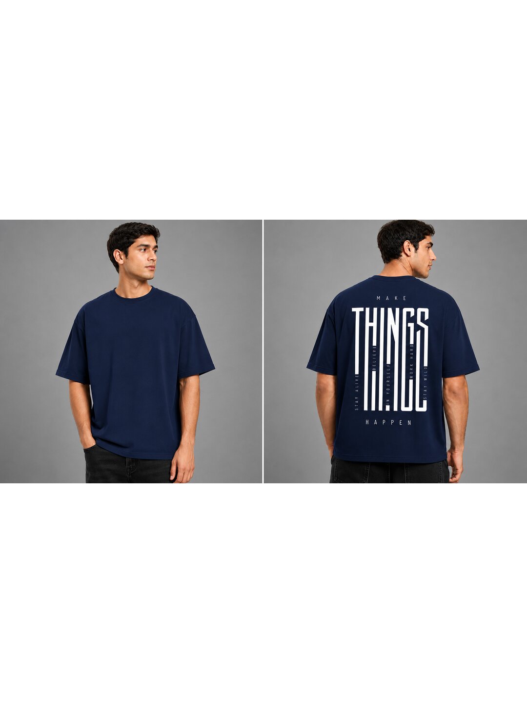 Word Idioms 31 Printed Round Neck Oversized Pre customized Tshirt for Men
