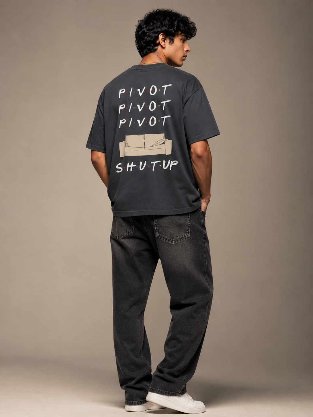 Pivot Printed Round Neck Oversize Pre-customized Tshirt for Men