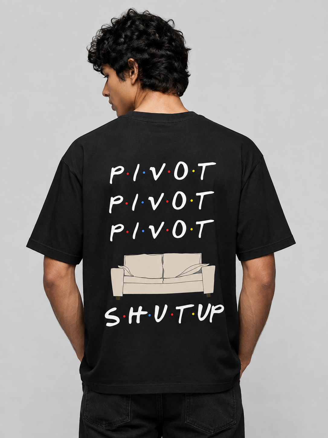 Pivot Printed Round Neck Oversize Pre-customized Tshirt for Men