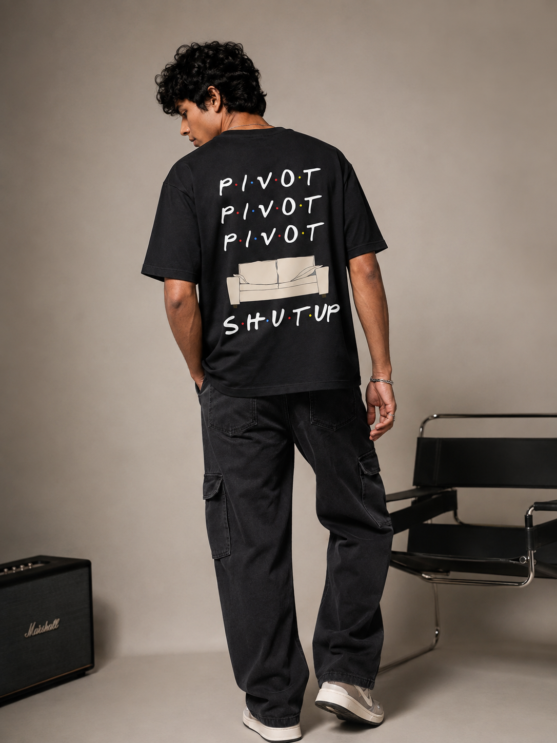 Pivot Printed Round Neck Oversize Pre-customized Tshirt for Men