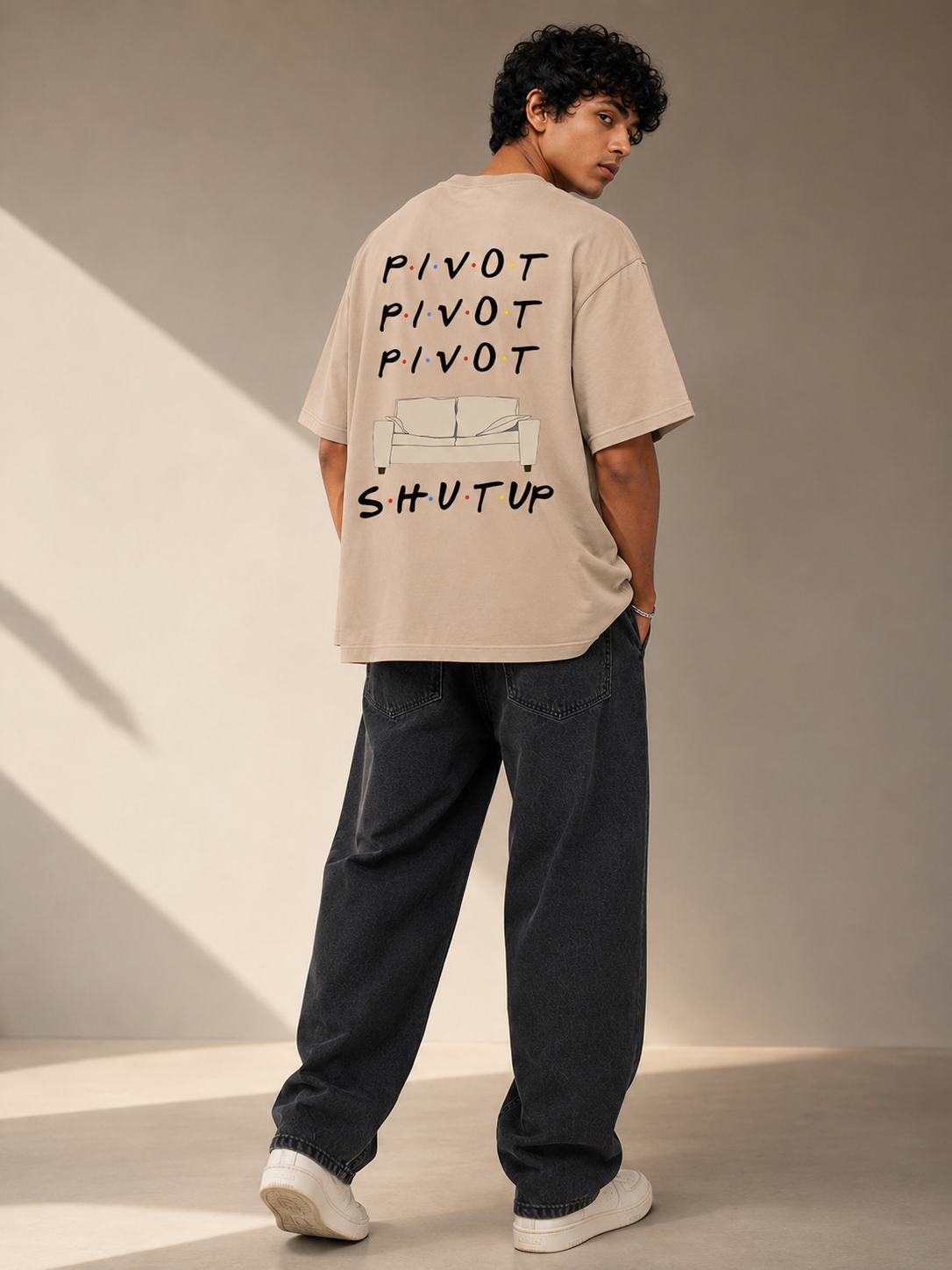 Pivot Printed Round Neck Oversize Pre-customized Tshirt for Men