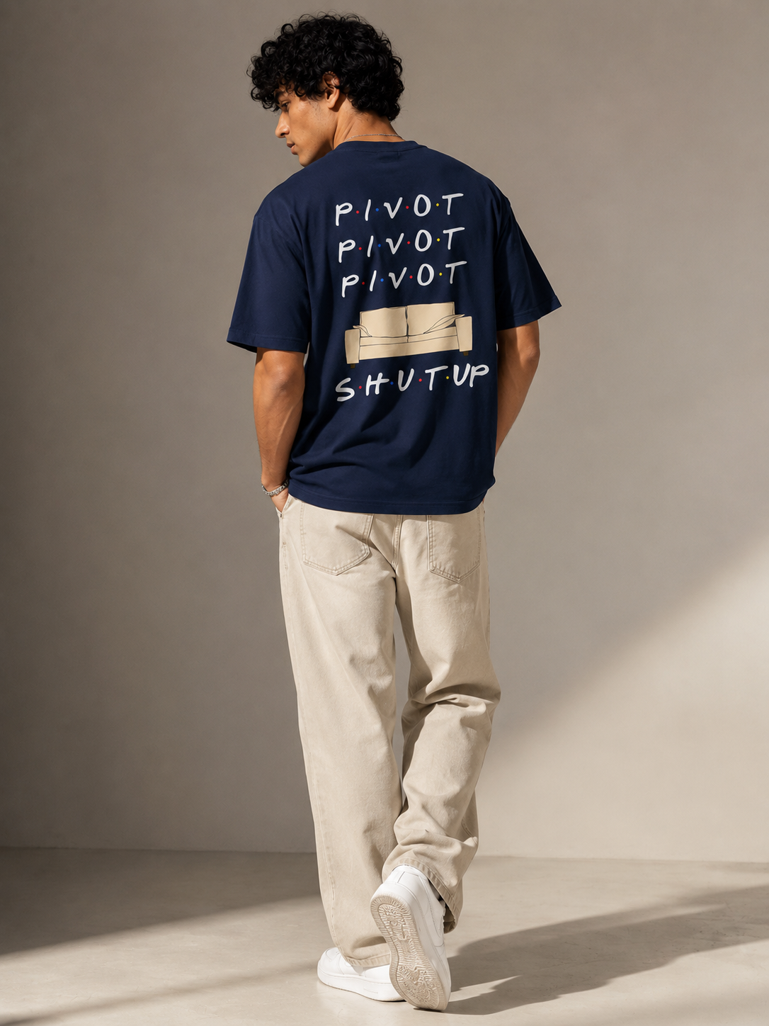 Pivot Printed Round Neck Oversize Pre-customized Tshirt for Men
